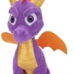 Peluche pour Spyro Le Dragon Violet 39 cm – Set Doudou Enfant et Une Carte Offerte