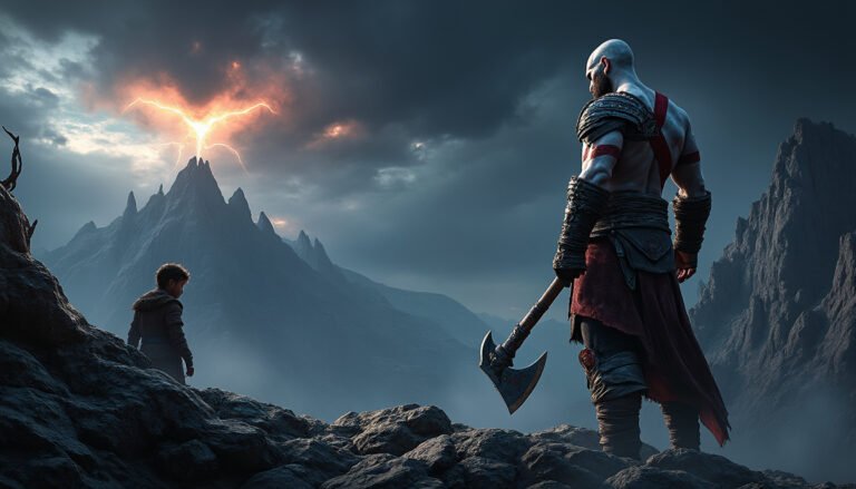 plongez dans un voyage émotionnel captivant à travers l'univers de god of war sur ps4. découvrez les luttes intérieures de kratos et l'intensité de sa relation avec atreus, tout en explorant des paysages majestueux et des combats épiques. dans l'ombre des dieux, vivez une expérience immersive qui interroge la paternité, la vengeance et la rédemption.