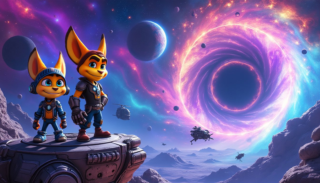 plongez dans l'aventure interdimensionnelle épique de ratchet & clank: rift apart sur ps5. explorez des mondes vibrants, découvrez des personnages intrigants et vivez une expérience de jeu unique grâce aux graphismes époustouflants et à la jouabilité dynamique qui exploitent pleinement la puissance de la playstation 5.