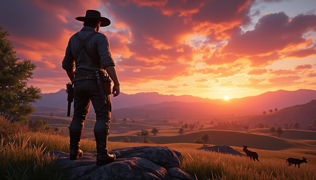 plongez dans l'univers captivant de red dead redemption 2 sur ps4. découvrez un voyage émotionnel inoubliable à travers le far west, où chaque choix influence votre destin. explorez des paysages époustouflants, vivez des aventures palpitantes et rencontrez des personnages mémorables dans cette œuvre magistrale du jeu vidéo.