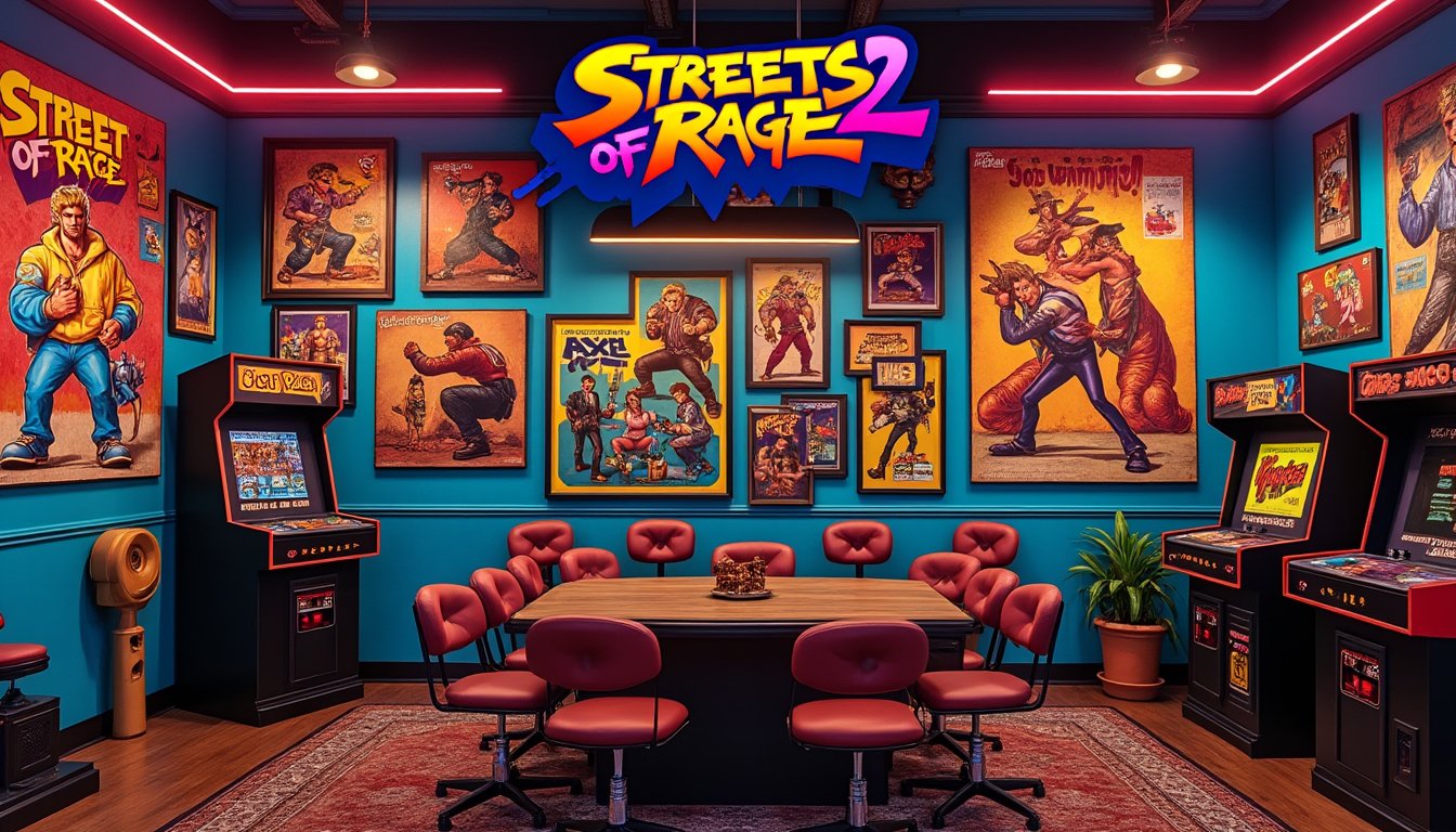 plongez dans l'univers emblématique de streets of rage 2 sur megadrive et revivez les combats légendaires, la bande-son mémorable et les graphismes retro qui ont marqué toute une génération de joueurs. préparez-vous pour un voyage nostalgique à travers la ville, où l'action et l'amitié s'entremêlent pour des souvenirs inoubliables.