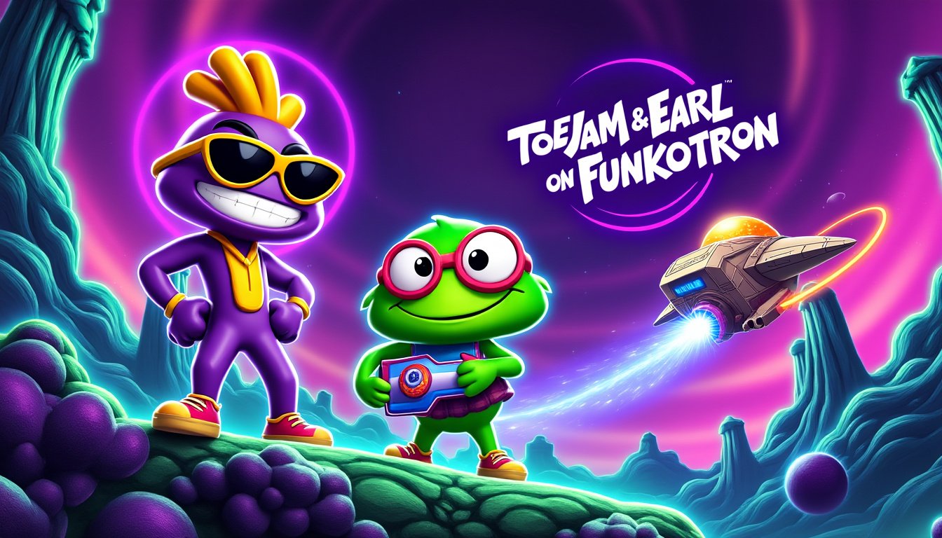 plongez dans l'univers unique de toejam & earl in panic on funkotron, où l'humour décalé et les graphismes colorés vous invitent à une aventure inoubliable. redécouvrez ce classique culte, mêlant exploration et plateforme, et laissez-vous emporter par la magie des mondes funky et loufoques de ce jeu légendaire.