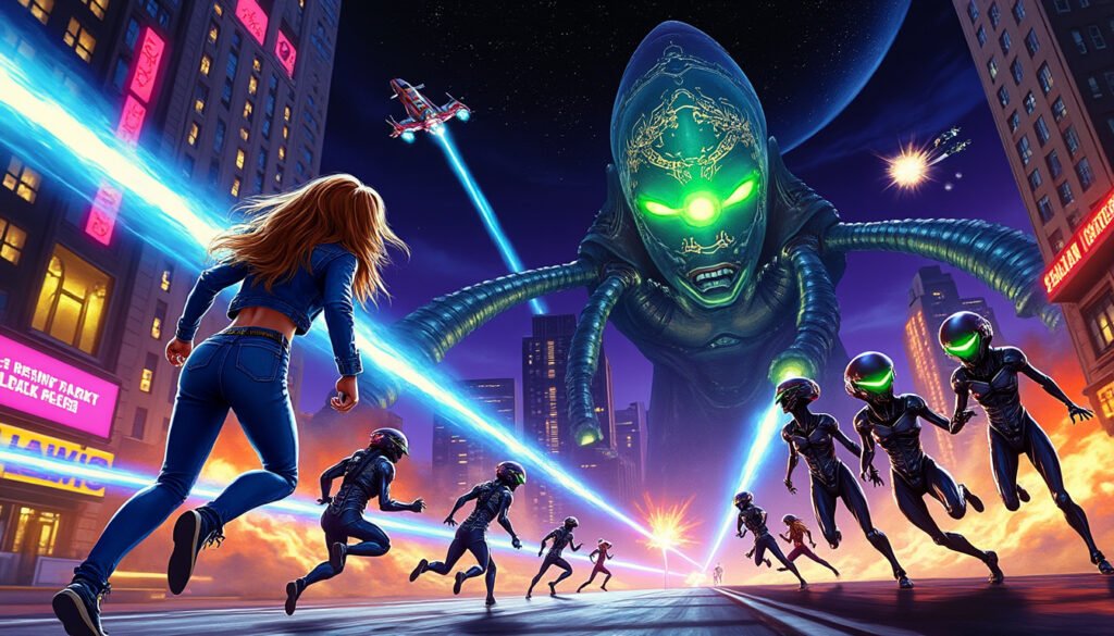 découvrez alien storm sur megadrive, un jeu d'action palpitant où vous affronterez des extraterrestres menaçants. plongez dans des niveaux dynamiques remplis d'adrénaline, d'ennemis redoutables et de combats intenses. revivez l'expérience rétro et explorez cet univers fascinant qui allie graphismes saisissants et gameplay addictif.