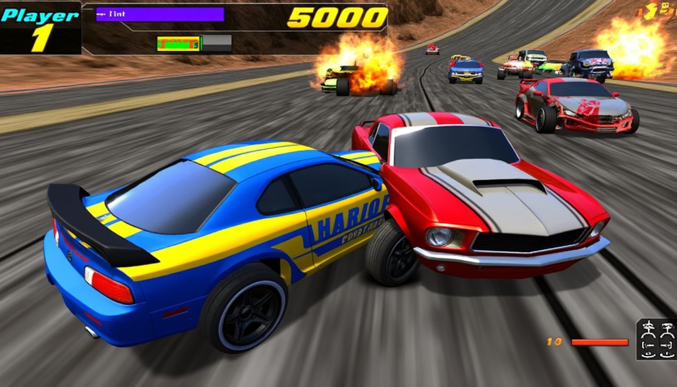 plongez dans l'univers impitoyable de destruction derby 2 sur ps1, le jeu de course emblématique qui mérite une seconde chance. découvrez ses mécaniques innovantes, ses courses effrénées et l'intensité des destructions spectaculaires qui en font un incontournable, souvent oublié. réveillez le pilote qui sommeille en vous et redécouvrez ce classique méconnu !