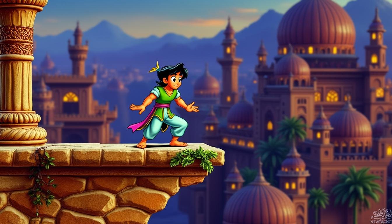 plongez dans l'univers fantastique d'aladdin sur ps1 et accompagnez nasira dans sa quête de vengeance. découvrez des niveaux captivants, des ennemis redoutables et des secrets à chaque tournant. un jeu d'aventure inoubliable vous attend !