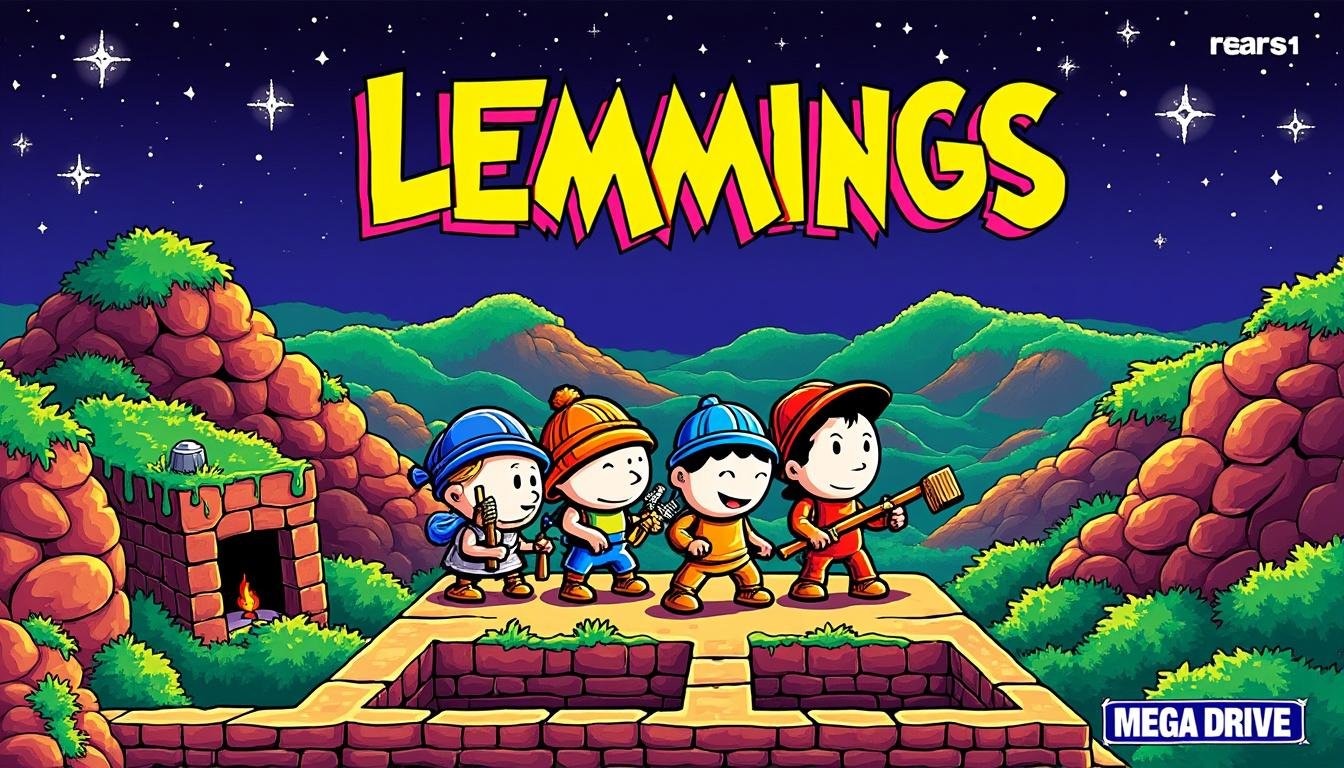 découvrez 'le voyage des lemmings', une aventure captivante sur megadrive qui vous emmène dans un monde plein de défis et de surprises. accompagnez ces petites créatures dans leur périple et vivez une expérience de jeu inspirante qui allie stratégie et amusement.