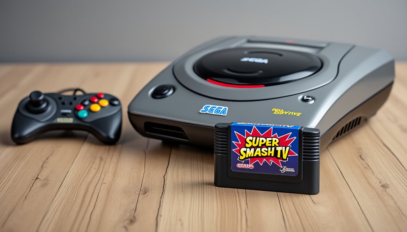 découvrez super smash t.v. sur megadrive et vivez une expérience de jeu frénétique pleine d’action, de défis et de sensations fortes dans un univers rétro captivant.