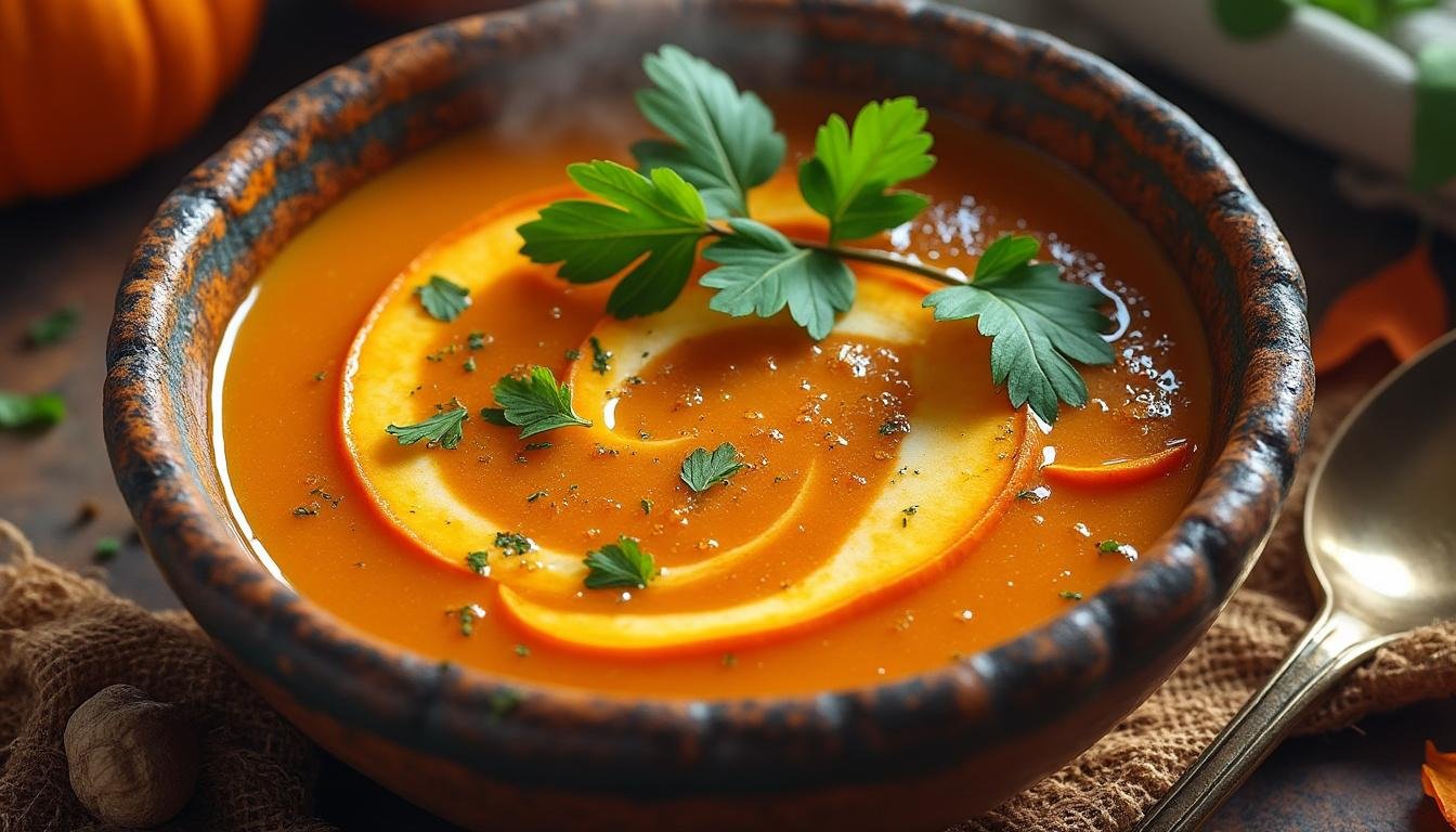 découvrez la recette étoilée du potage à la citrouille inspiré de disney dreamlight valley, un délice réconfortant à savourer absolument cet automne !