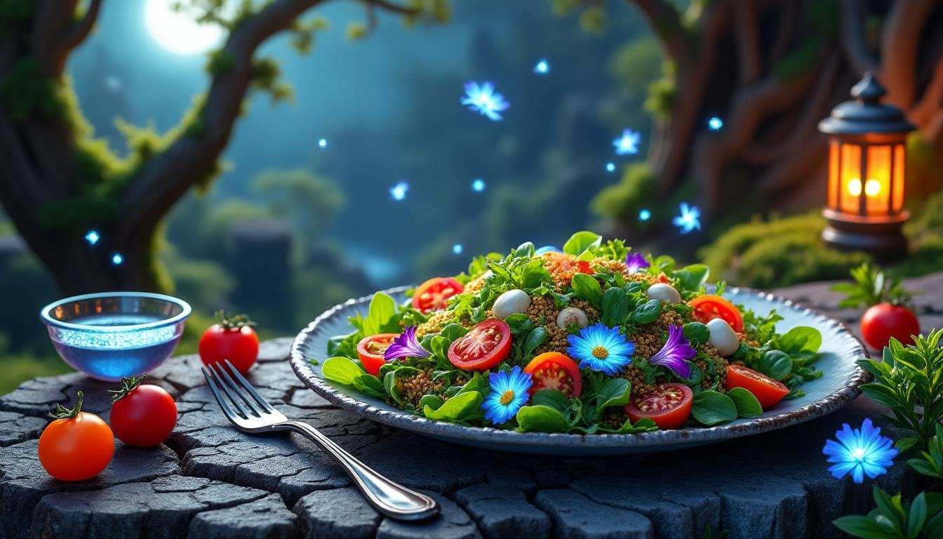 découvrez la salade généreuse dreamlight valley, une recette raffinée et savoureuse digne d'un chef trois étoiles. un secret gourmand à savourer sans modération !