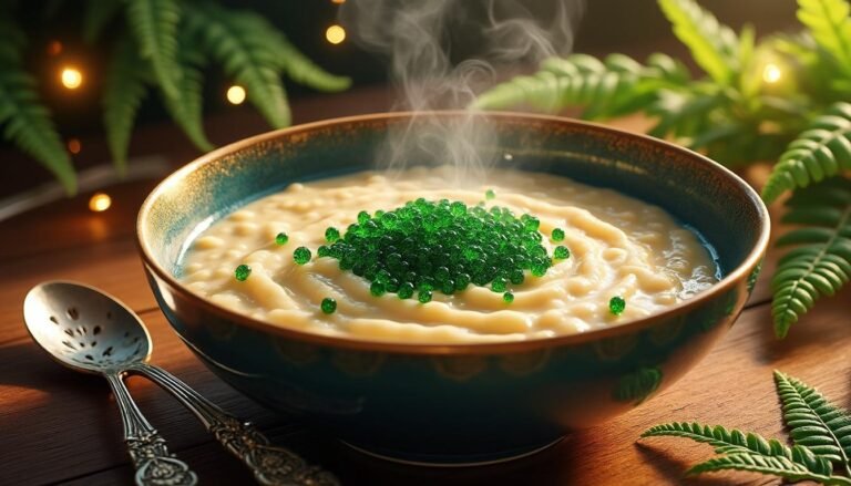 découvrez notre recette étoilée de porridge gourmand, délicatement sublimé par le caviar vert de dreamlight valley pour une expérience culinaire unique et raffinée.