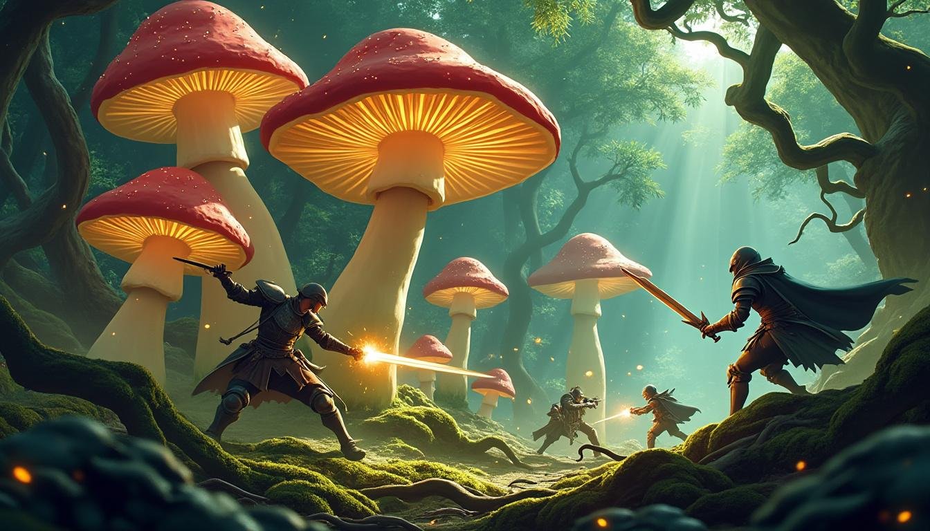 plongez dans arc raiders, une bataille intense où les joueurs s'affrontent autour d'une quête insolite pour récolter des champignons rares. action, stratégie et aventure au rendez-vous !