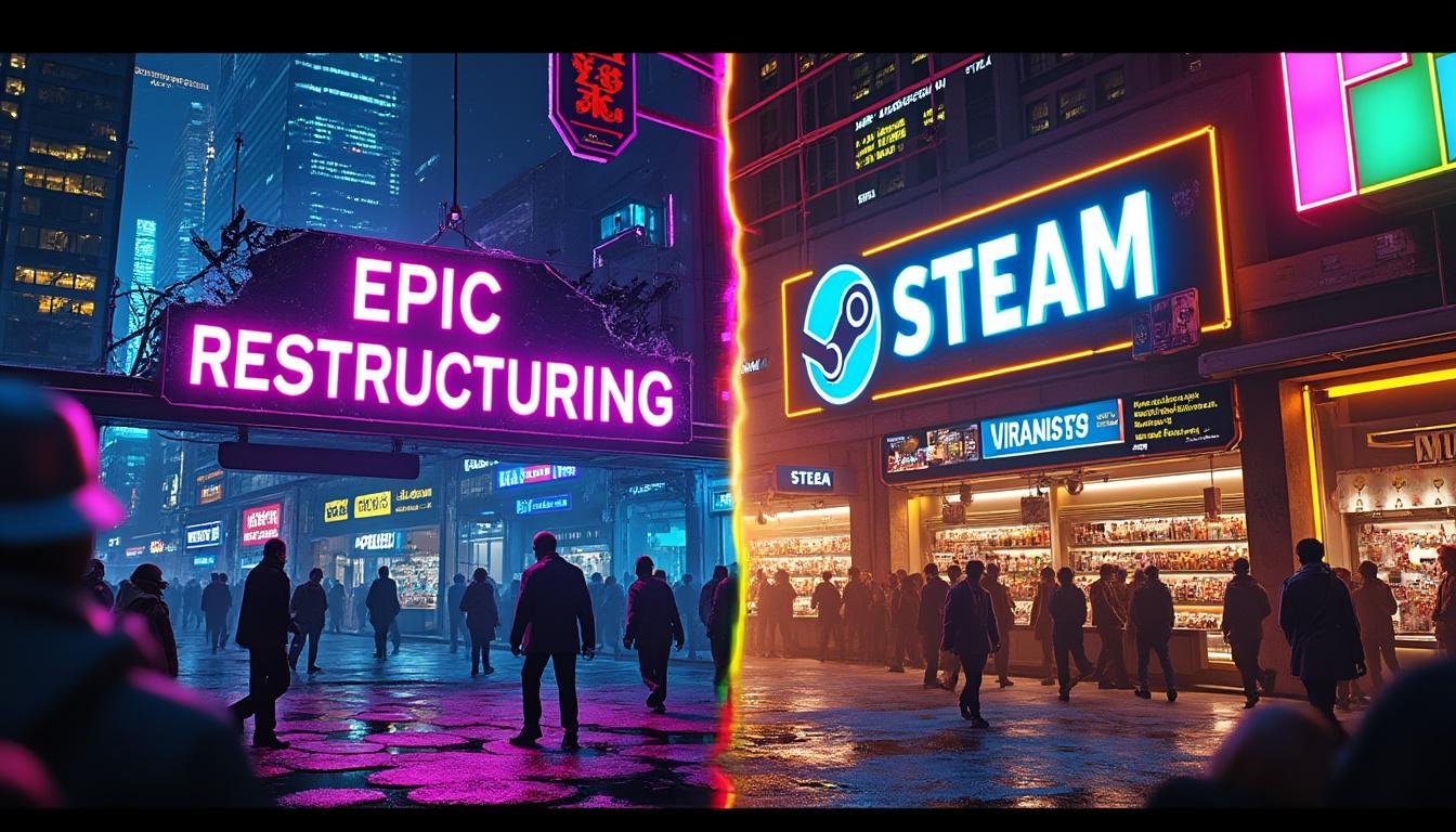 epic games supprime 1 000 postes alors que steam atteint un nouveau record historique en nombre d'utilisateurs et de ventes.